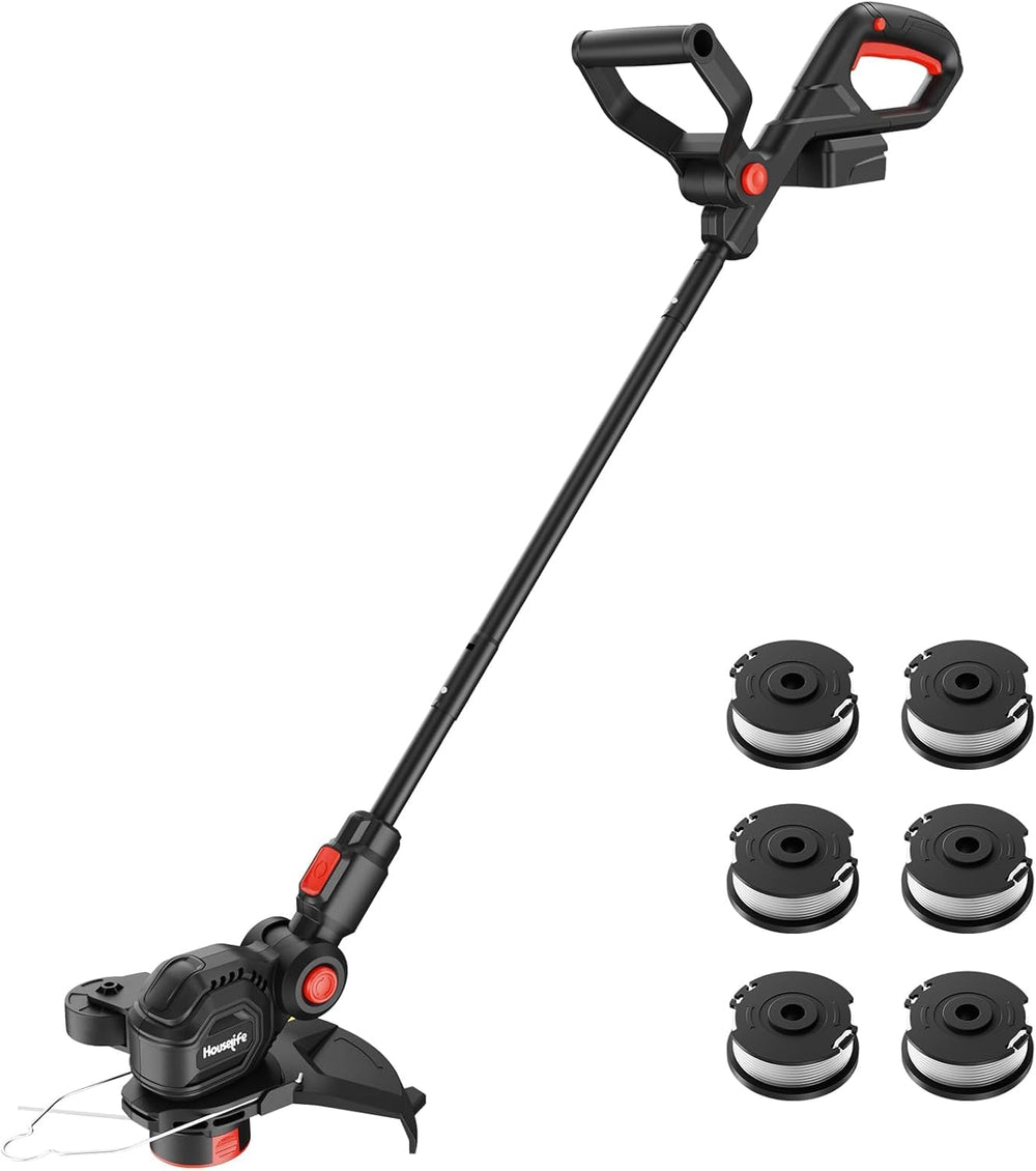 Houselife front view of cordless trimmer showing compact design and benefits