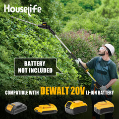 Houselife pole trimmer fully extended demonstrating 14.5 ft reach for safer trimming