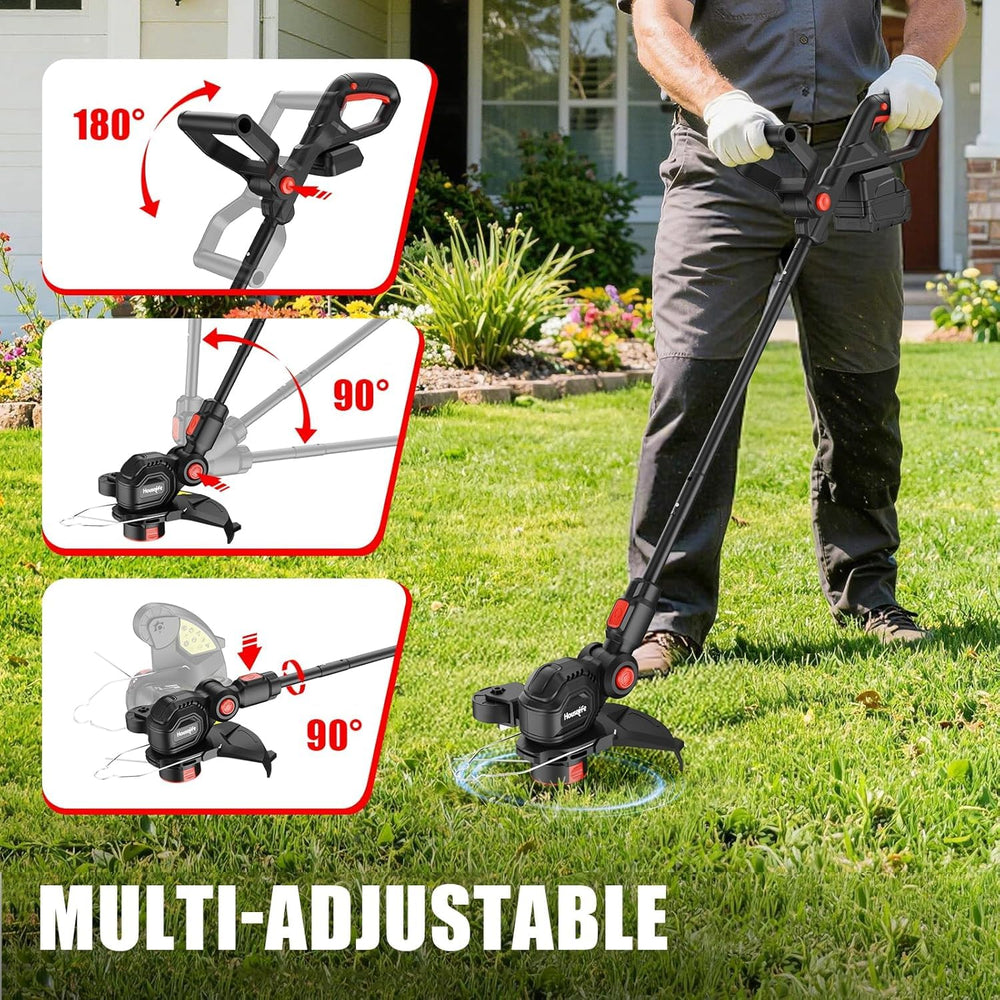 Houselife wheeled edger in action demonstrating precise edge trimming benefit