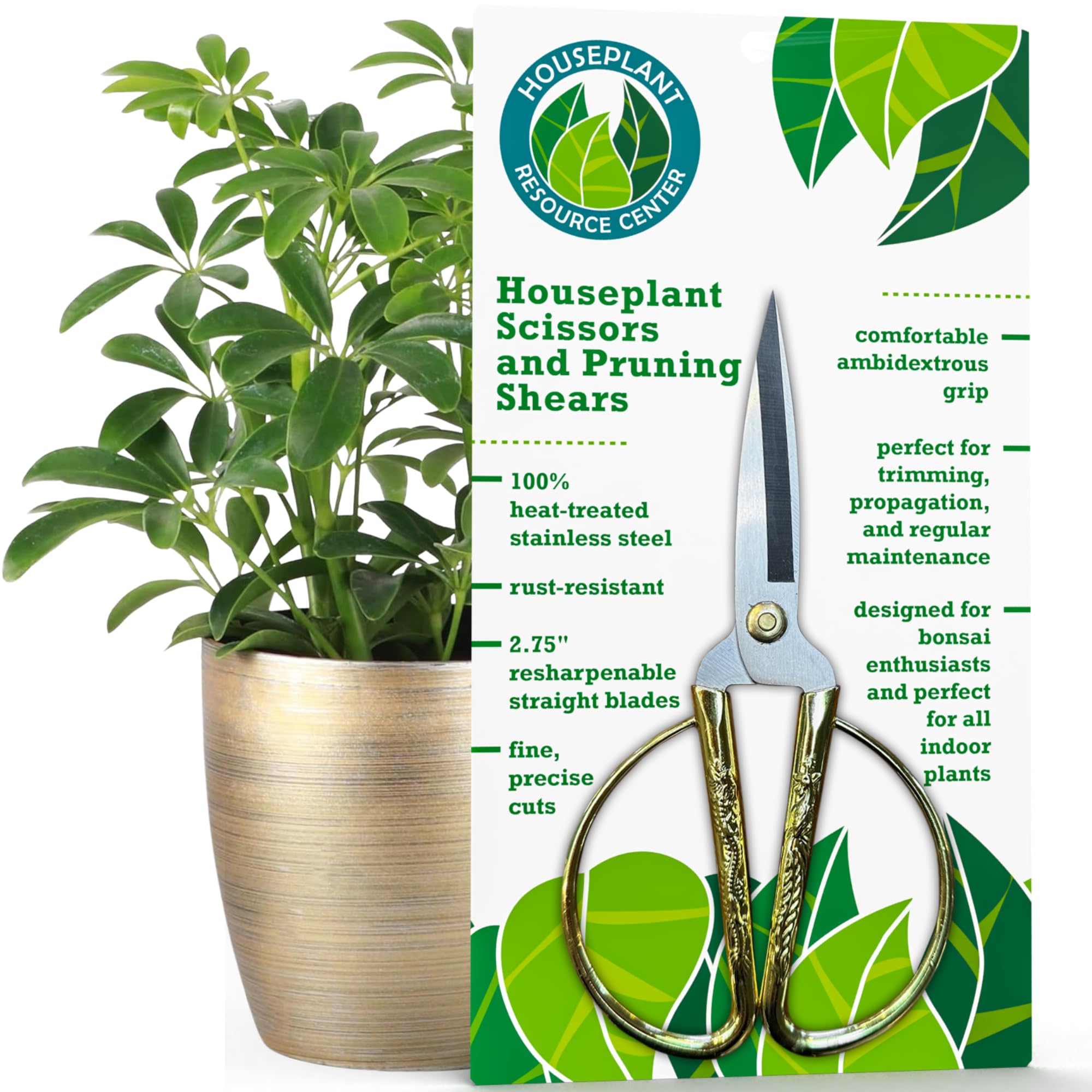 HOUSEPLANT RESOURCE CENTER front view of pruning shears showing compact design and precision