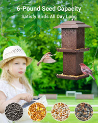 HouseSapp double-tier tray close-up showing multiple feeding spots advantage