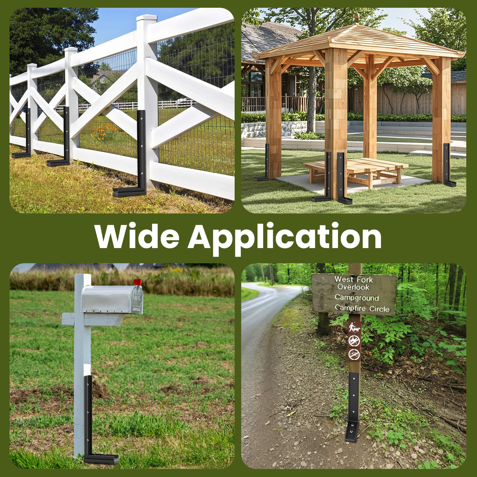 Housolution anchor repairing a mailbox post showing reliable support in place