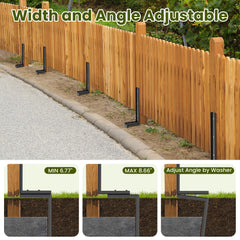 Housolution anchor installed on wooden fence post demonstrating restored stability