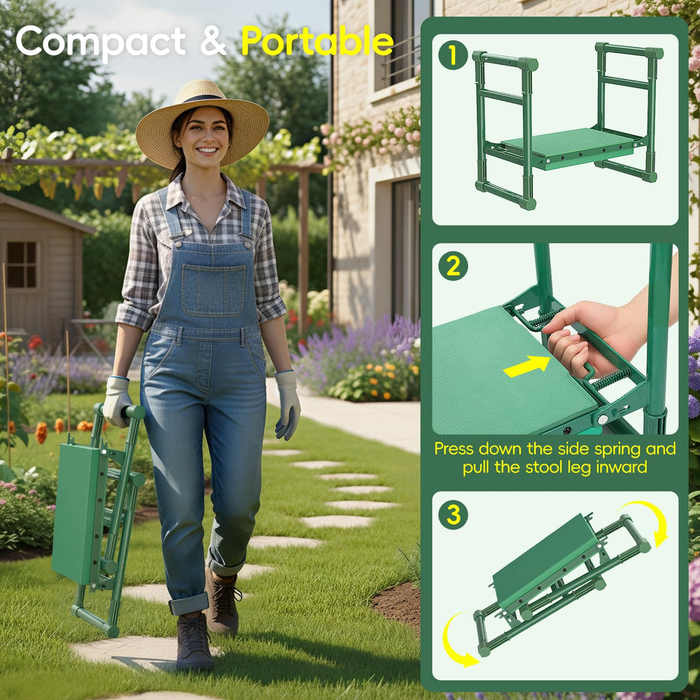 Housolution side pockets holding tools for organized gardening