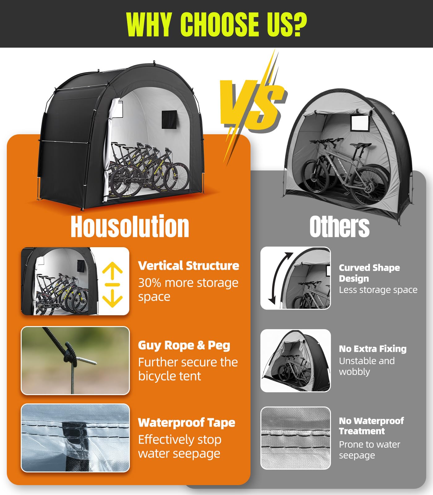 Housolution waterproof fabric close-up resisting rain and UV exposure