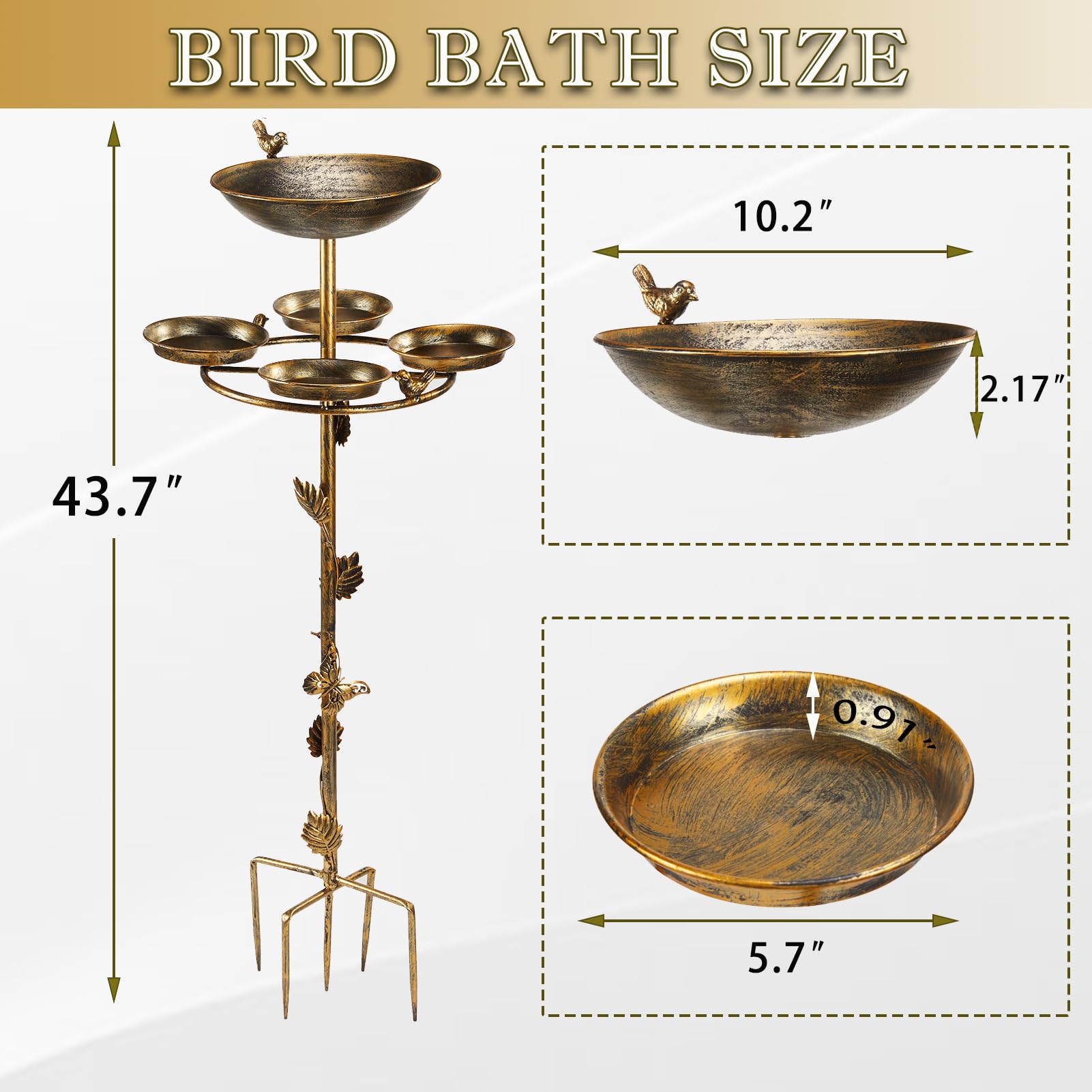 HOUYANG close-up of wide shallow bowl showing safe bathing surface for birds