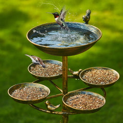 HOUYANG bird bath staged in garden showing visual charm and birdwatching benefit
