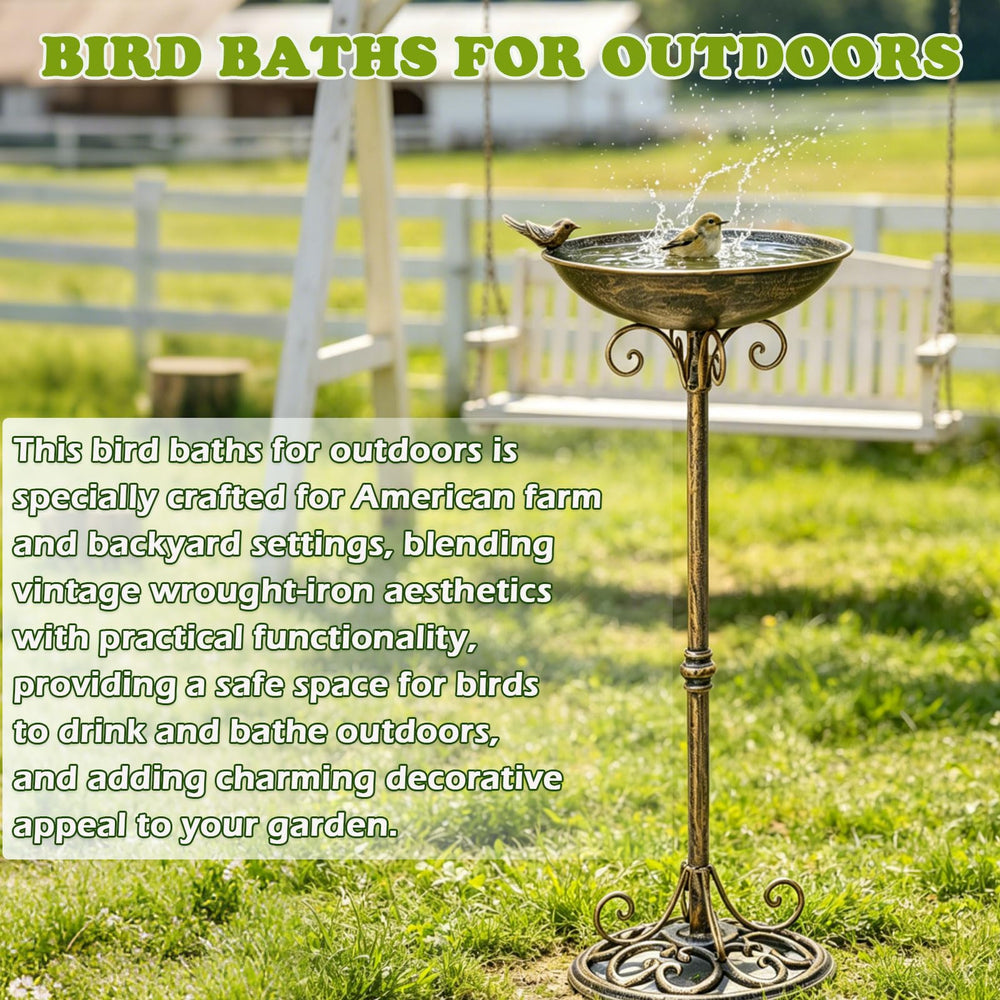 HOUYANG bird bath placed on lawn showing garden integration and decorative impact