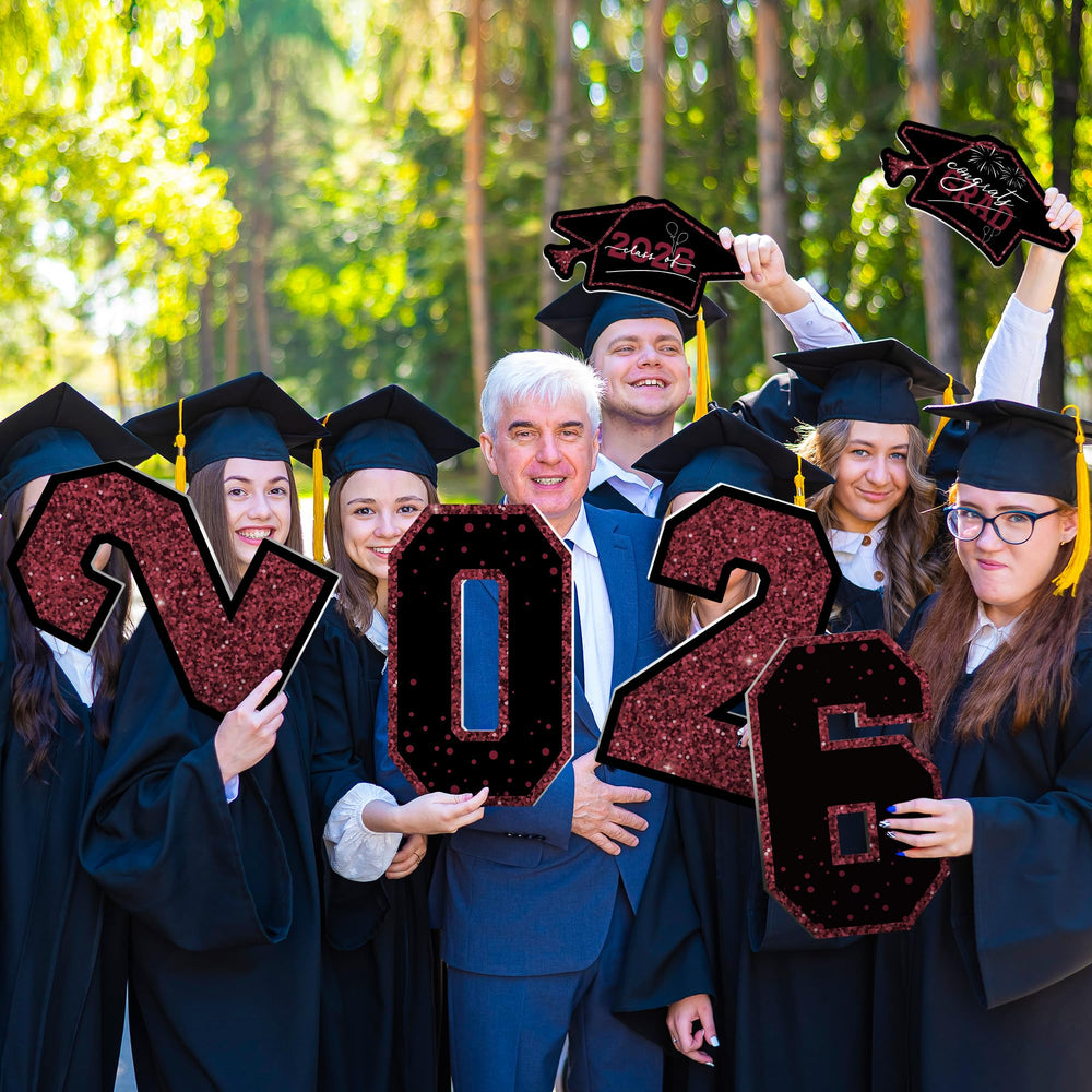 HOVACY detailed shot of mortarboard and 2026 graphic emphasizing clear messaging
