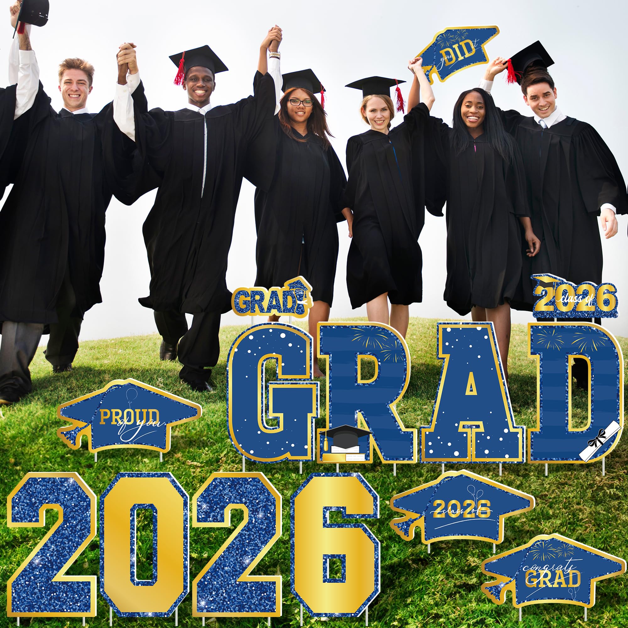 HOVACY handheld sign used by graduate showing lightweight portability for photos
