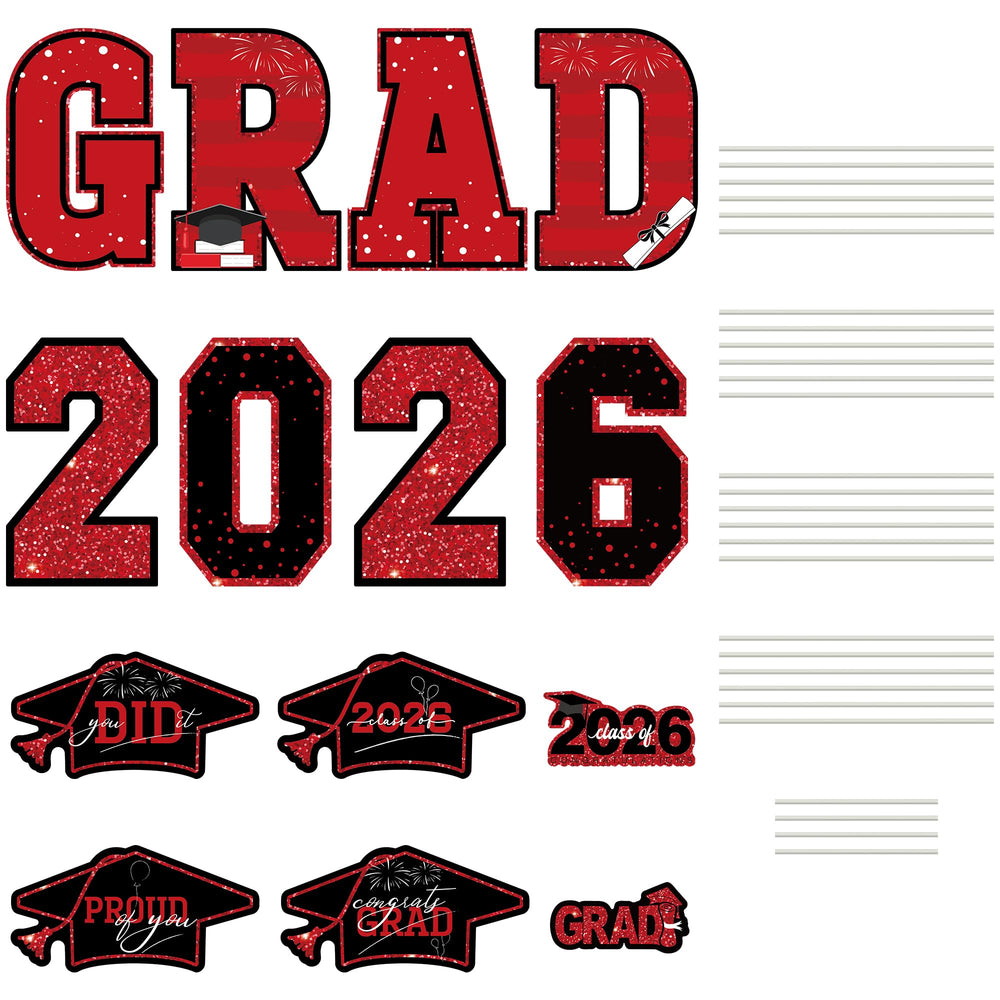 HOVACY party lawn decor scene with multiple sets creating festive graduation ambience