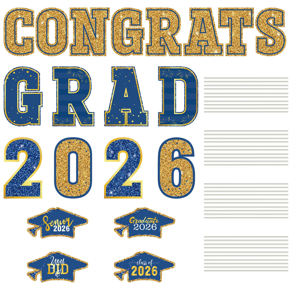 HOVACY porch and fence mounted signs enhancing entryway graduation décor