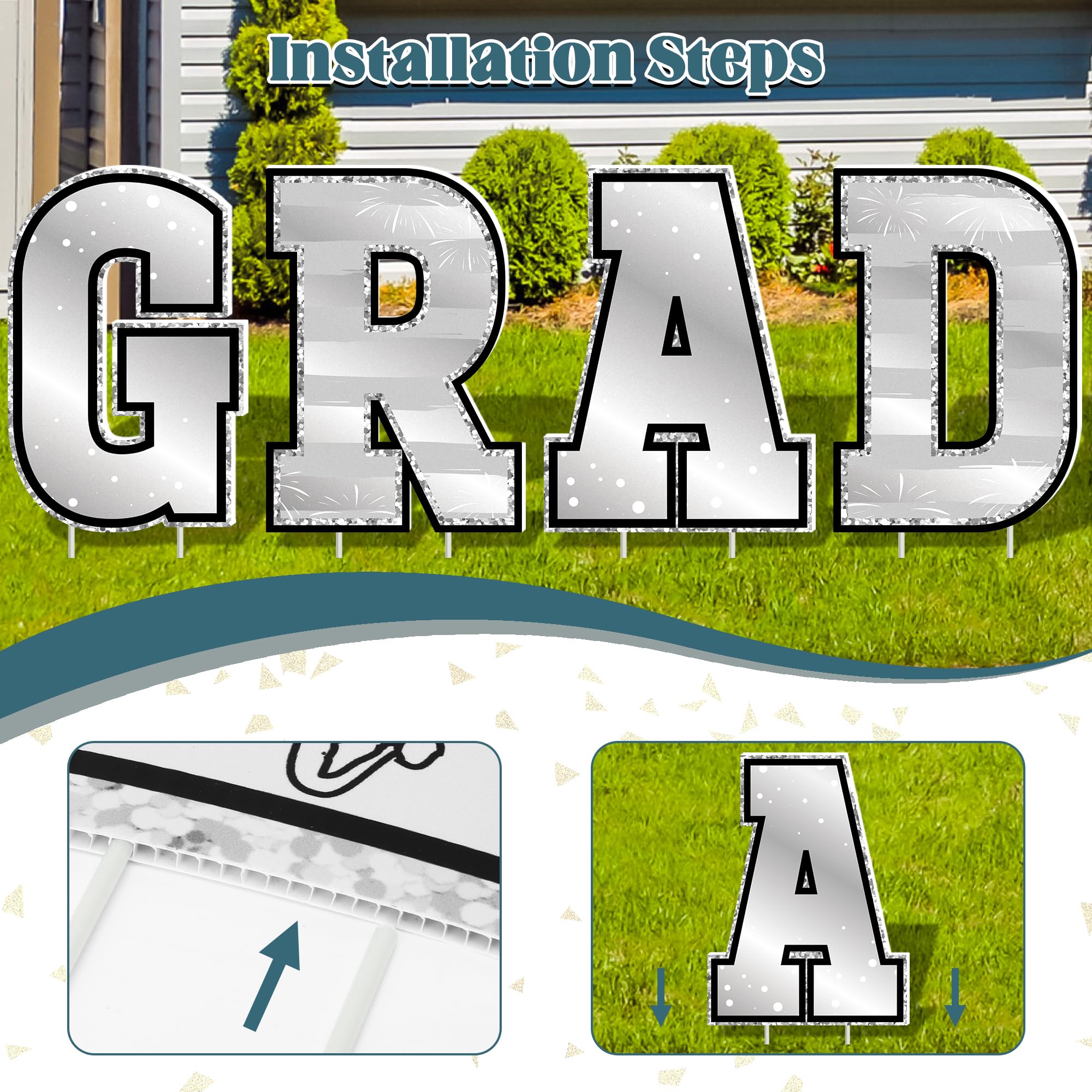 HOVACY plastic stake inserted into sign slot offering easy tool-free installation