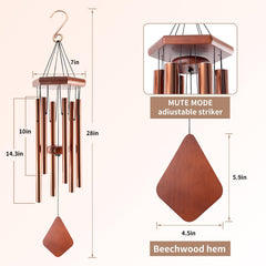 Howarmer beech wood sail and clapper detail, gives warm natural tone