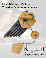 Howarmer beech wood wind catcher detail showing natural finish and durable build