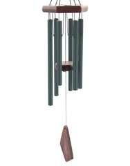 Howarmer front view of green wind chimes showing compact design and visual calm