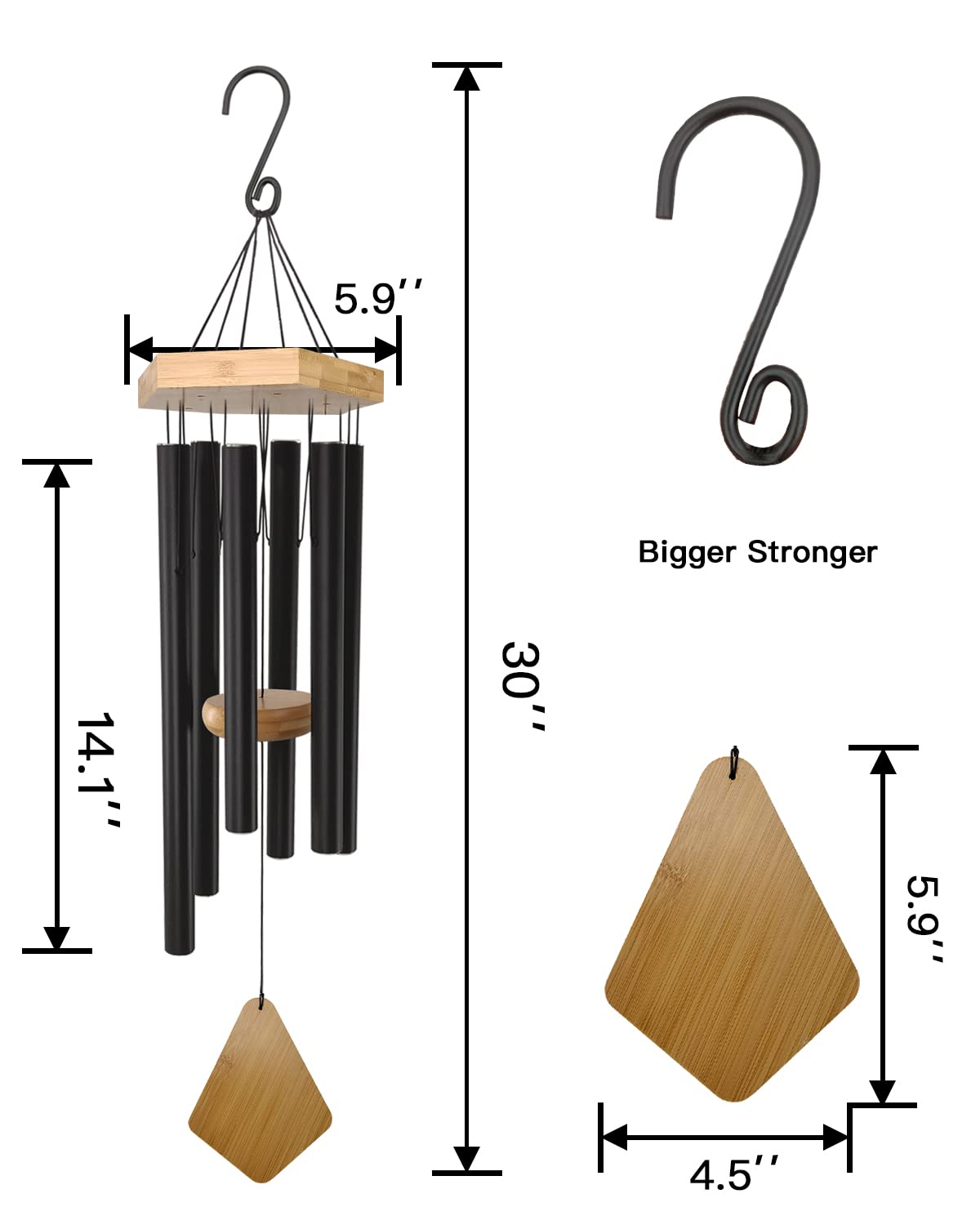 Howarmer wind chime hanging on porch demonstrating melodic ambiance and décor