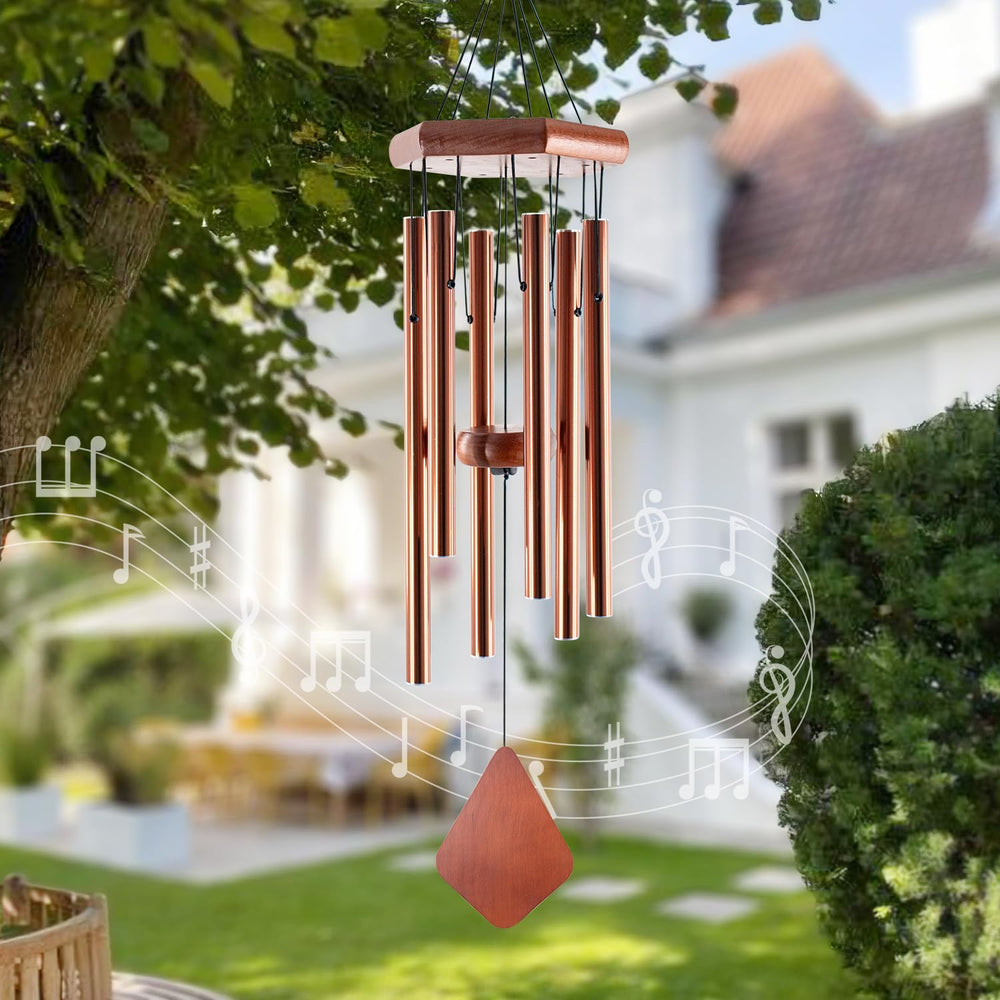 Howarmer wind chime in indoor setting, adds soothing decorative sound