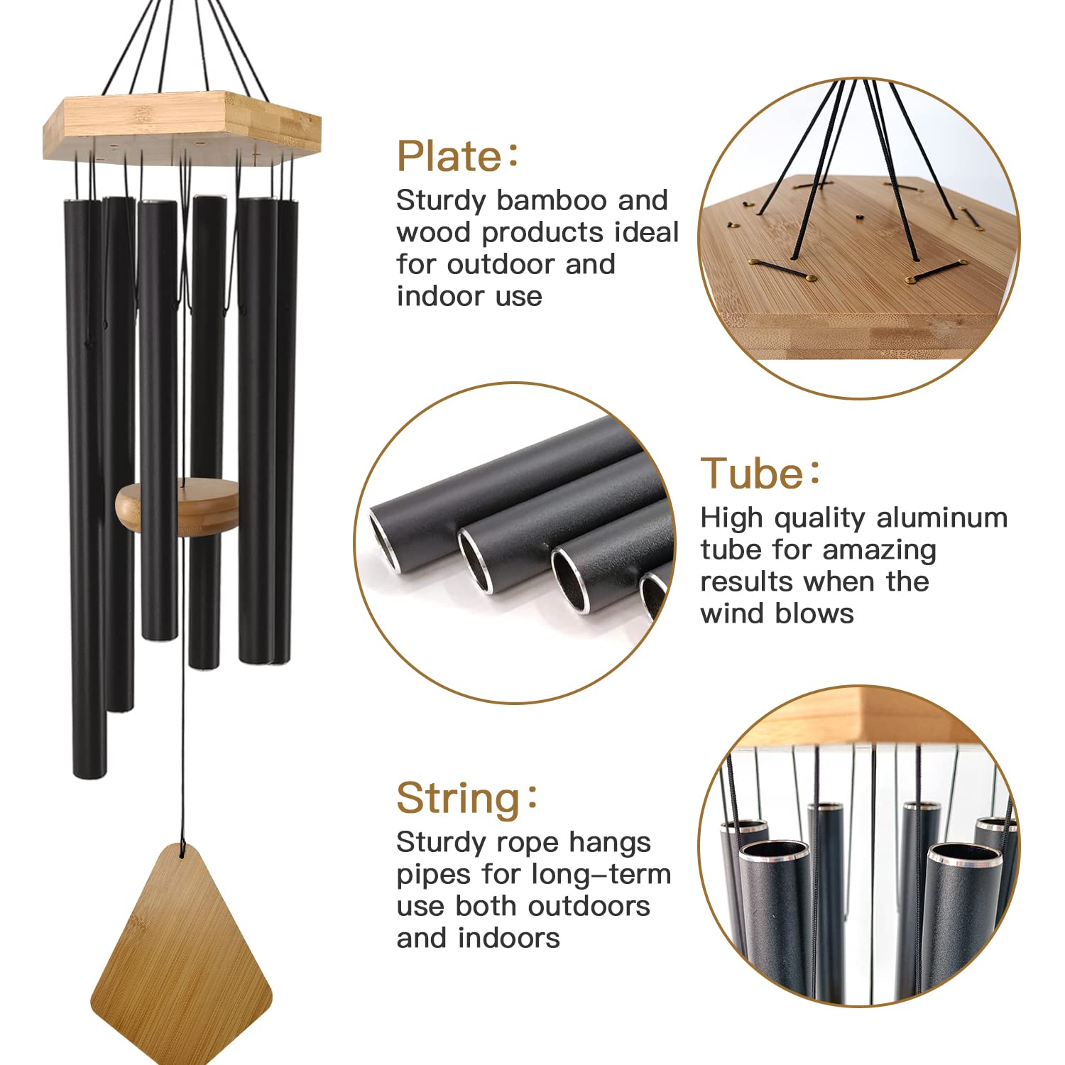 Howarmer close-up of matte black aluminum tubes highlighting rich deep tones