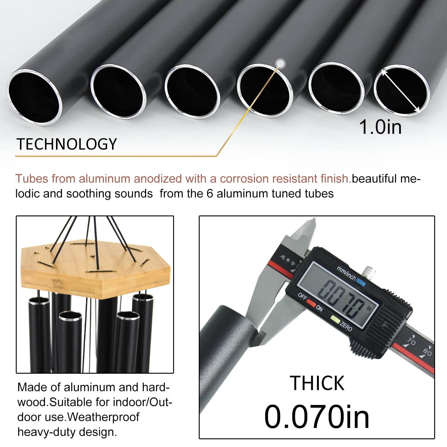Howarmer tube close-up showing powder-coated aluminum surface and corrosion protection benefit