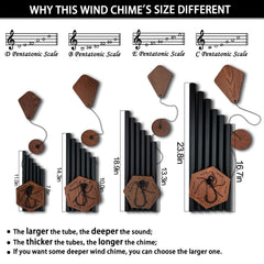Howarmer wind chime hung in garden creating soothing atmosphere and decorative charm