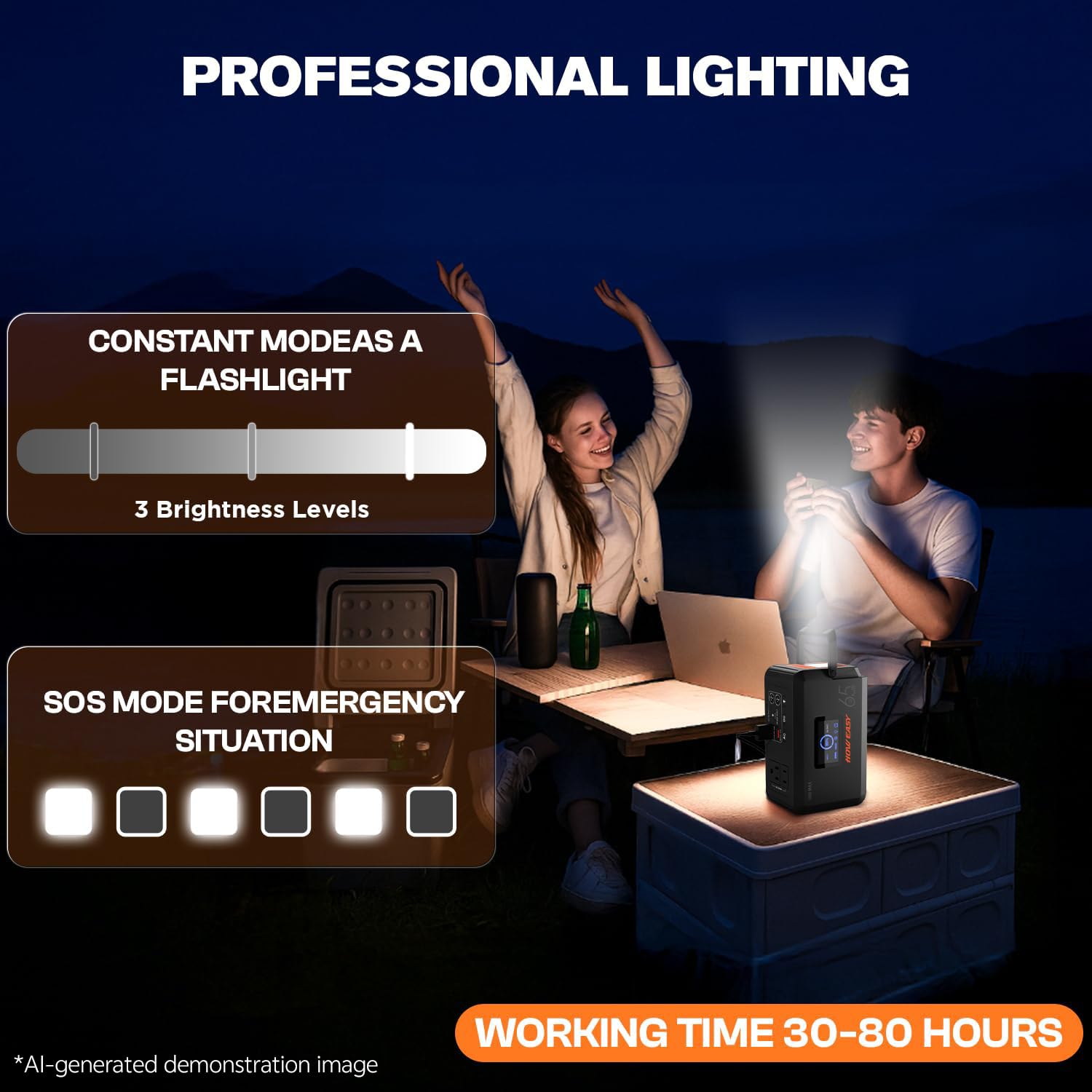 HOWEASY connected to a solar panel for off-grid recharging flexibility