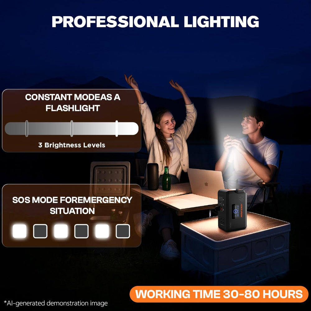 HOWEASY connected to a solar panel for off-grid recharging flexibility