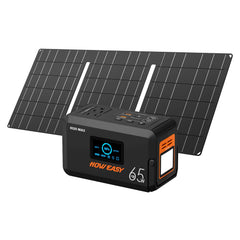 HOWEASY power station front view showing display and AC outlets, reliable portable power