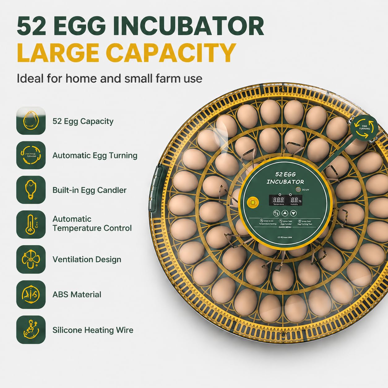 howooiua 360 degree transparent lid offering full visibility and monitoring benefit