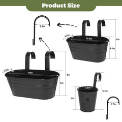 HowRU close-up of drainage hole and detachable hook for better plant health