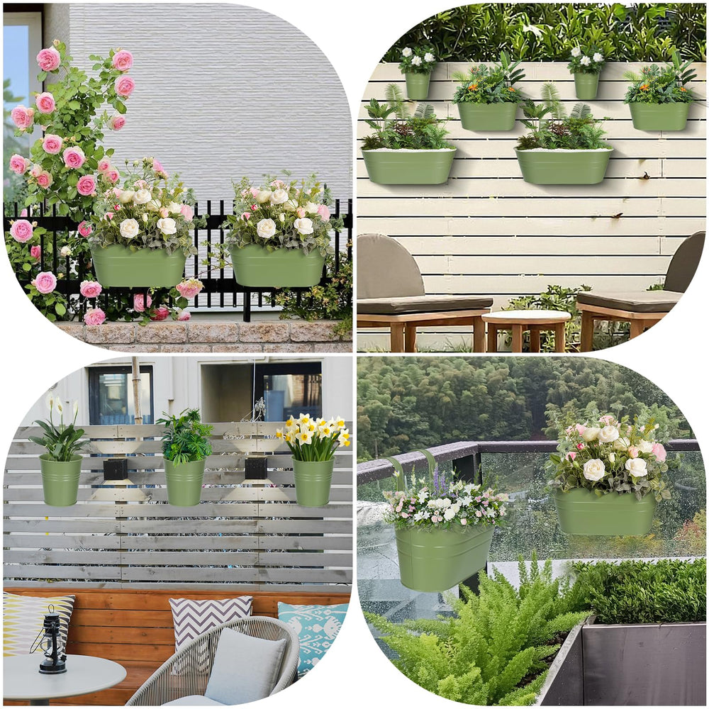 HowRU balcony styling with hanging pots showing space-saving decorative benefit