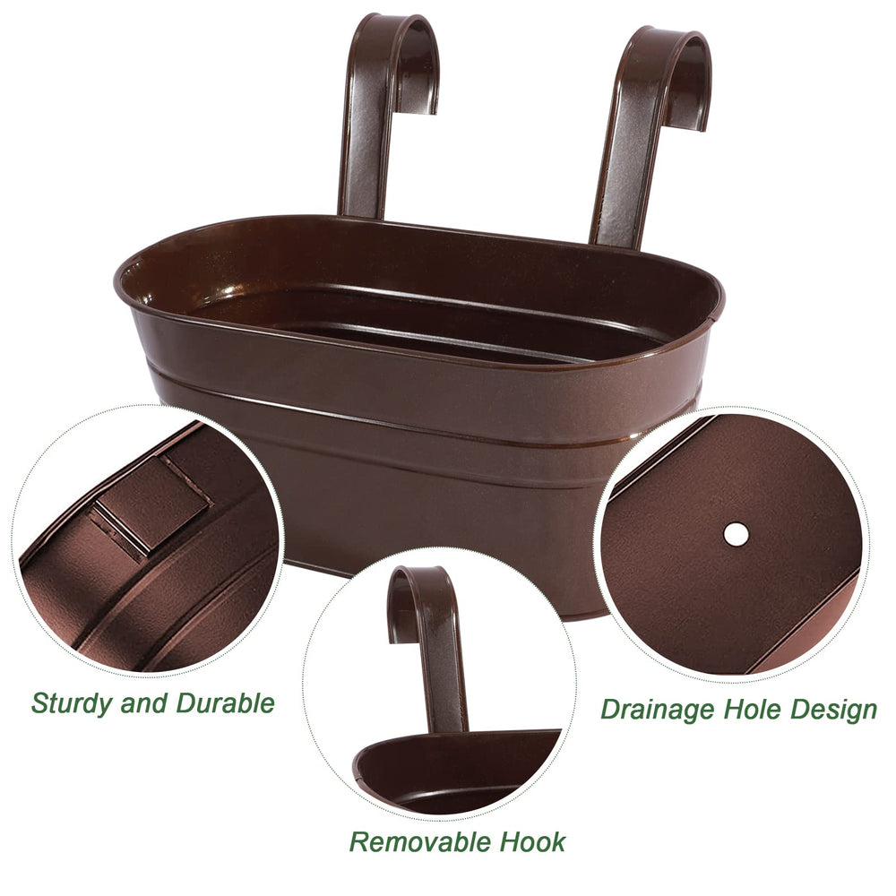 HowRU side profile of round bucket pot demonstrating compact planting space