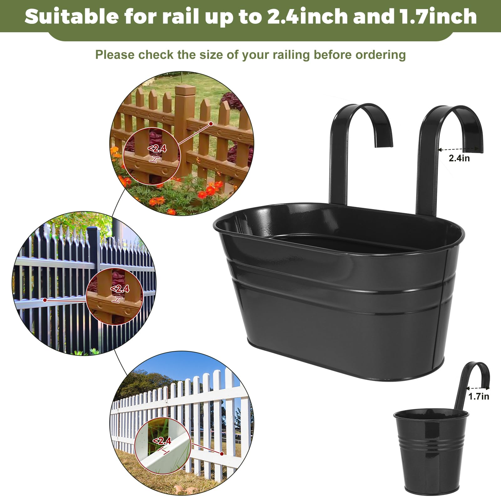 HowRU side-by-side large medium small pots showing size options for planning