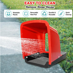 HOWUXZO perforated nest pad close-up filtering dirt for cleaner eggs