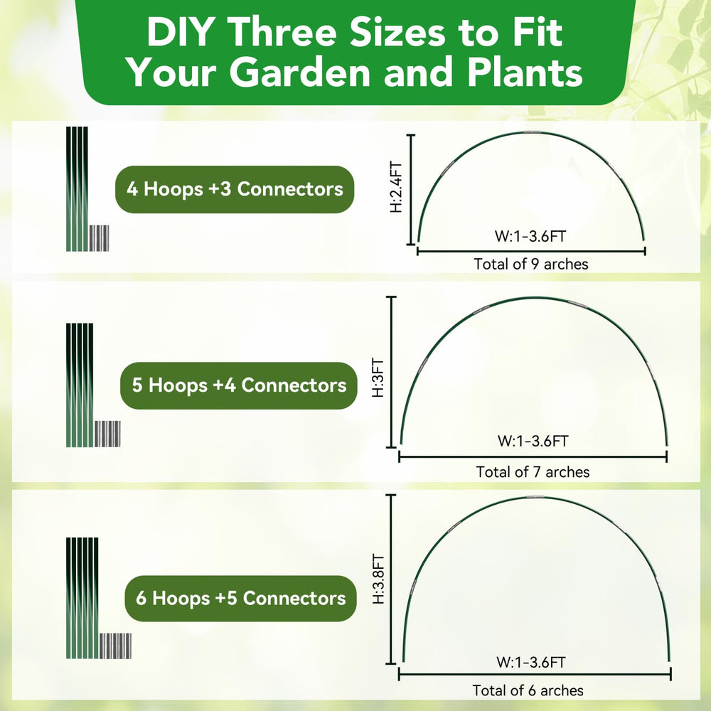 Hoyejyou net kit beside measuring tape showing 10x30ft scale and customizable fit