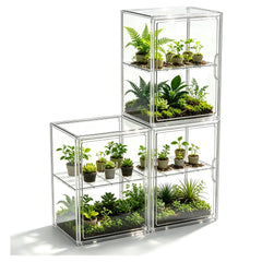 HOYOJA front view showing three clear boxes, displays contents neatly