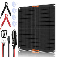 Hoysicy front panel view showing compact solar design and easy placement benefit