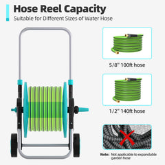 Hozcart loaded with hose demonstrating large capacity and organized storage