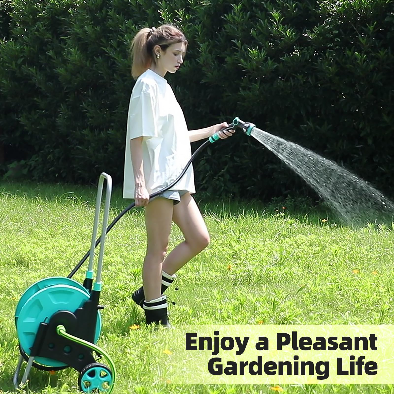 Hozcart in a garden setting illustrating convenience for outdoor tasks