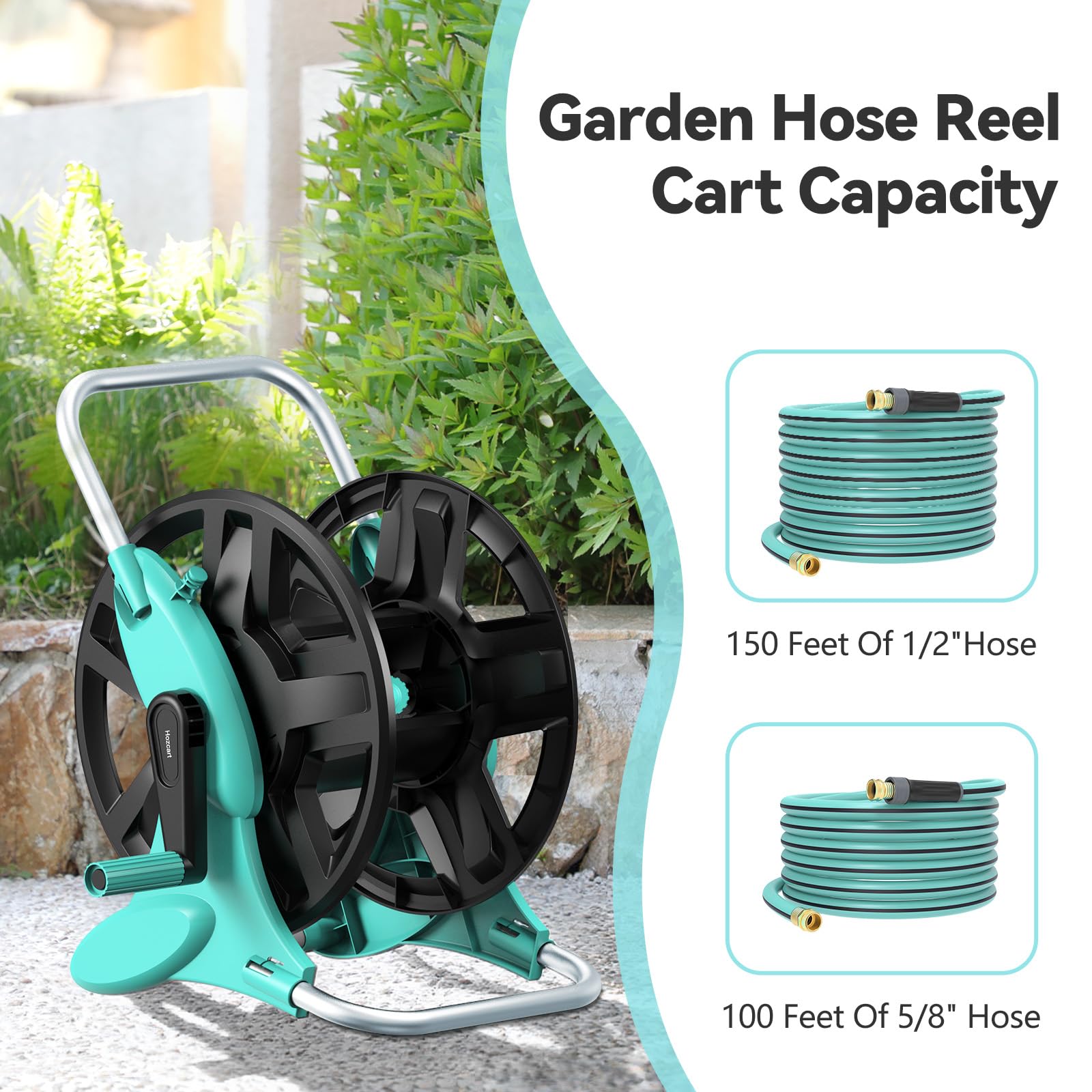 Hozcart anchored with ground stakes providing stable outdoor use
