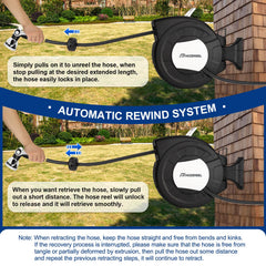 HOZEREEL pivot bracket angled to show 180-degree reach and easier coverage