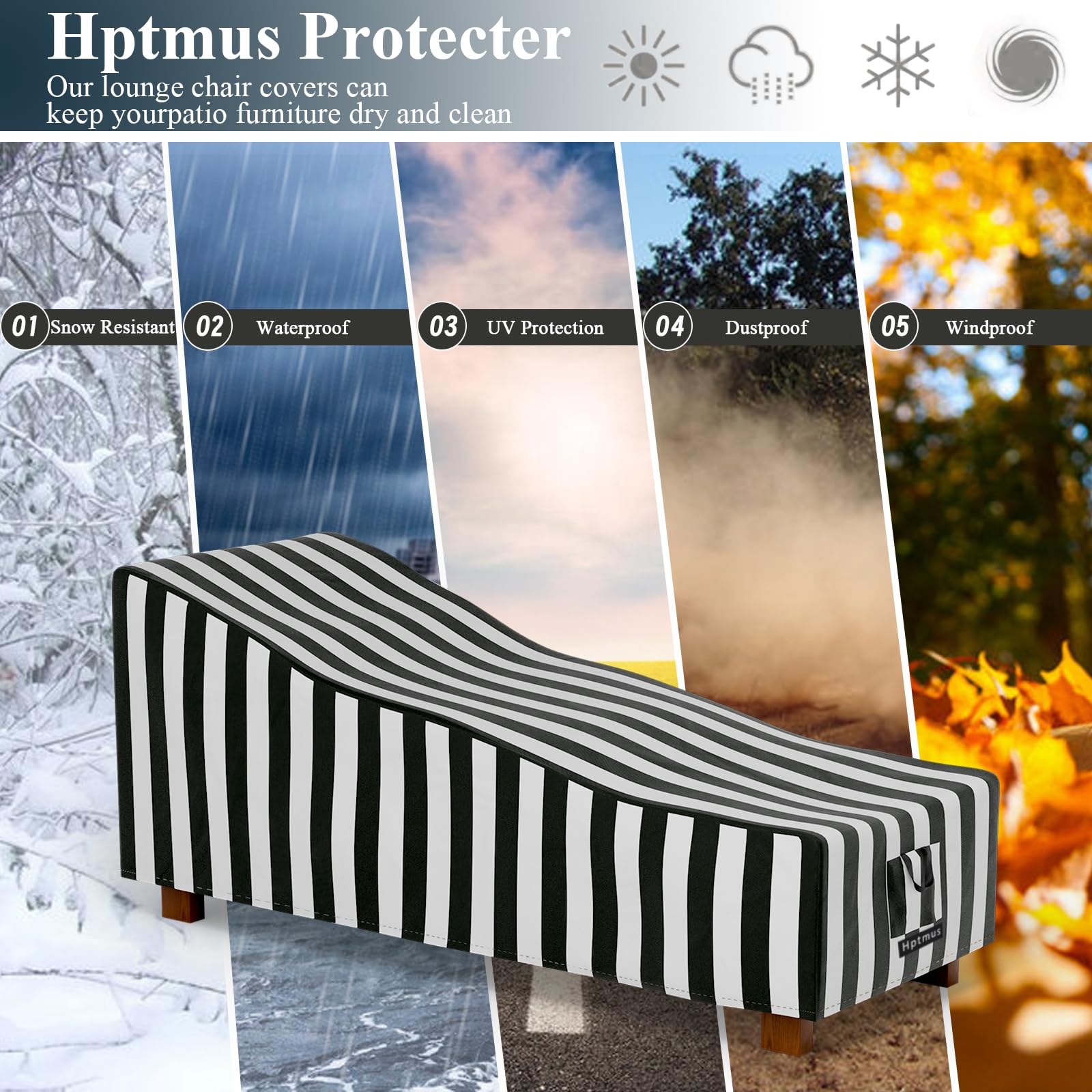 Hptmus padded handle and cord lock for easy removal and windproof anchoring