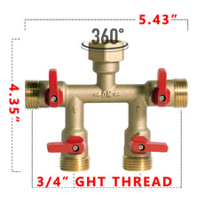 HQMPC close-up of 3/4" GHT swivel nut and threads for easy installation and leak prevention