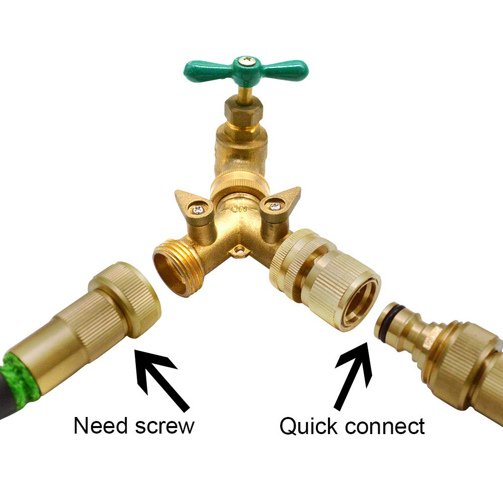HQMPC conector en uso con aspersor beneficiando riego eficiente