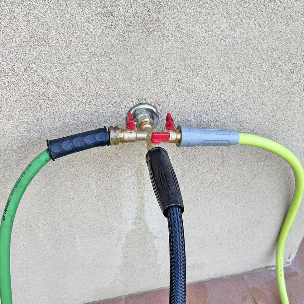 HQMPC side profile showing three 3/4" male outlets for versatile attachments