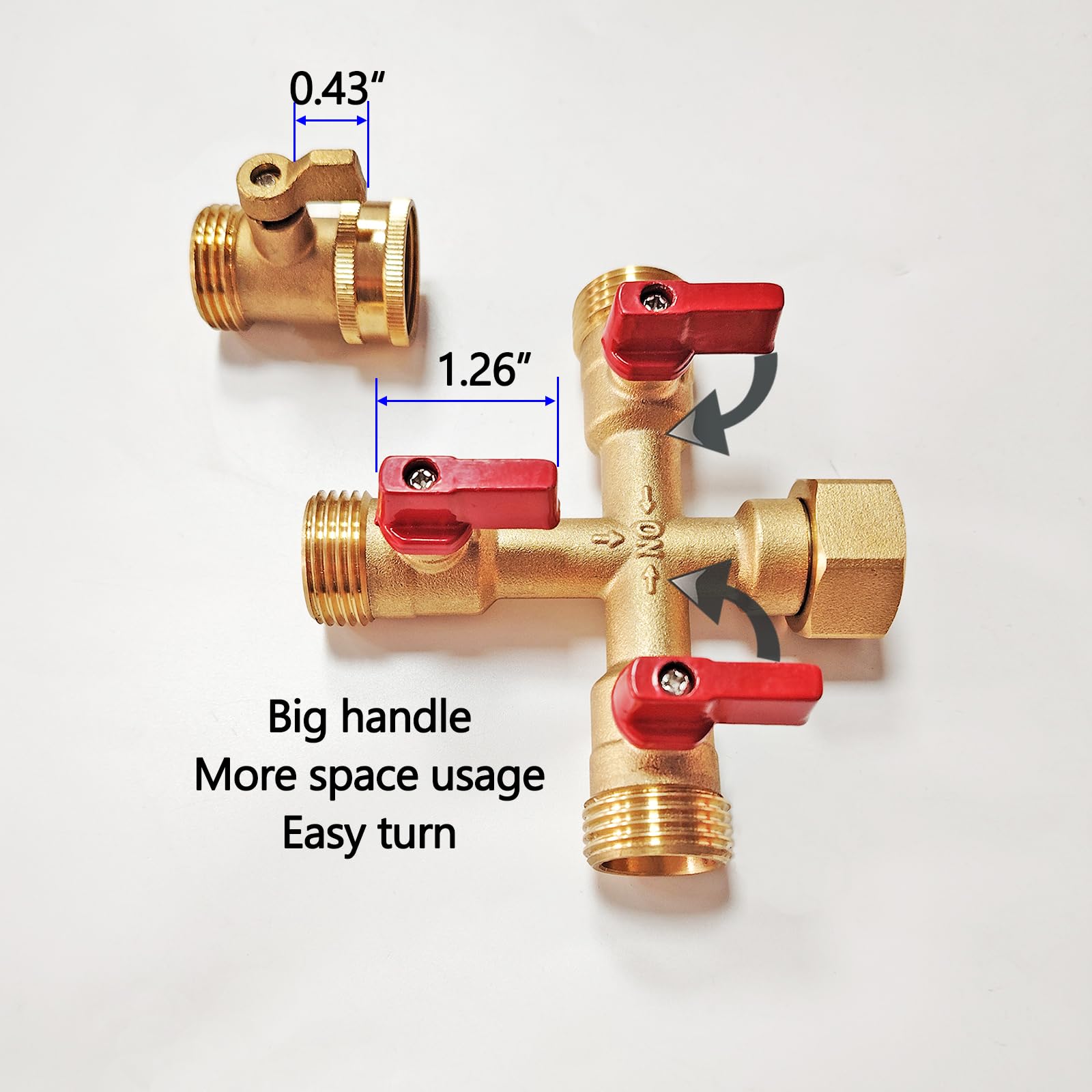 HQMPC swivel female connection view enabling easy installation in tight spaces