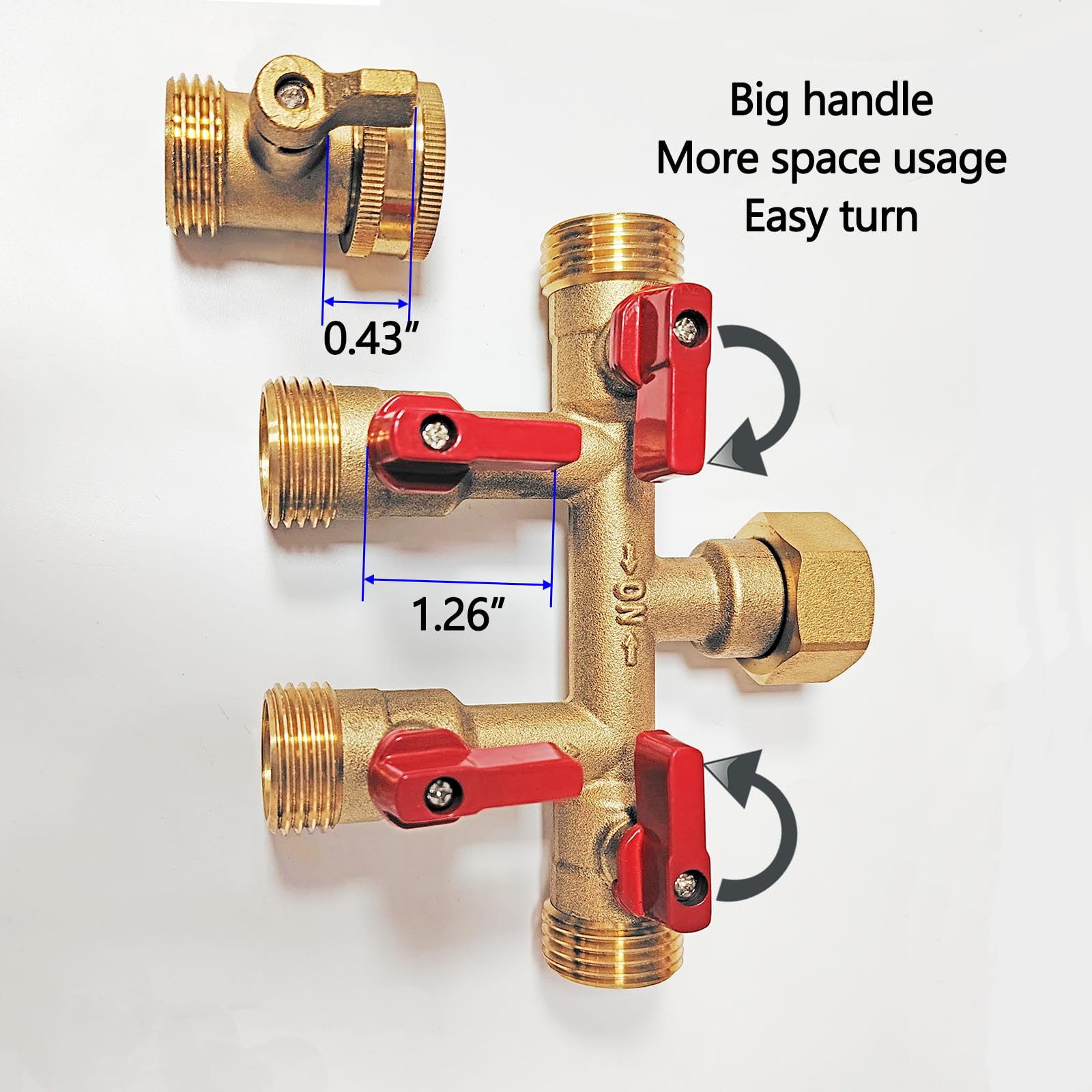 HQMPC red valve handle detail offering ergonomic control for quick on/off adjustments