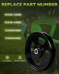 HQPASFY pulley bore close-up displaying 0.5-inch inner diameter for easy mounting