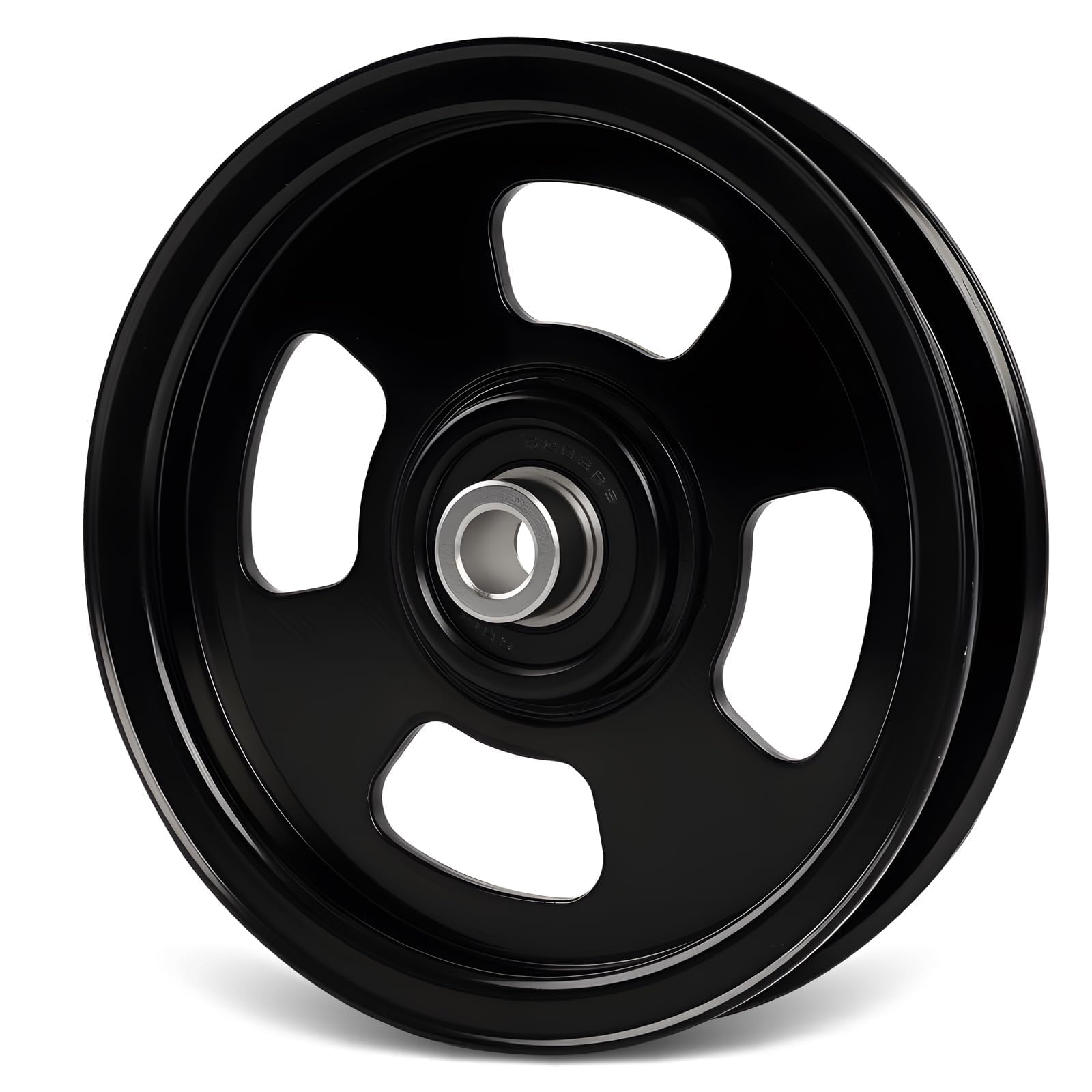 HQPASFY flat idler pulley front view showing correct fit and alignment