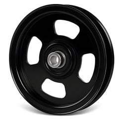 HQPASFY flat idler pulley front view showing correct fit and alignment